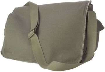 Authentic Pigment Pigment-Dyed Raw-Edge Messenger Bag